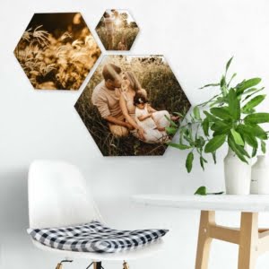 Hexagon wanddecoratie